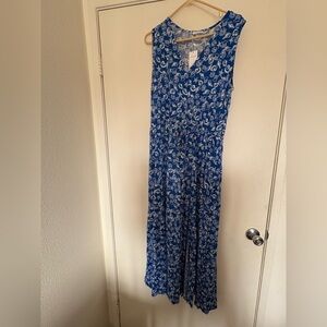 Chic Blue Floral Maxi Dress